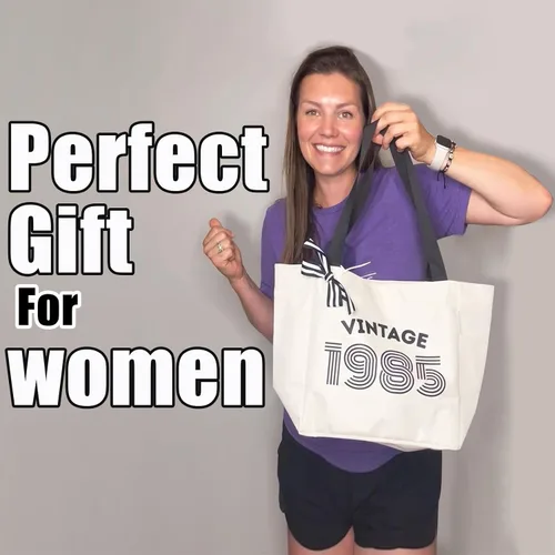 Vista 6 de Vavabox Regalos de cumpleaños para mujer, bolsa de mano única de 16, 18, 30, 40, 50, 60 años, bolso vintage para regalar a su hija y mamá
