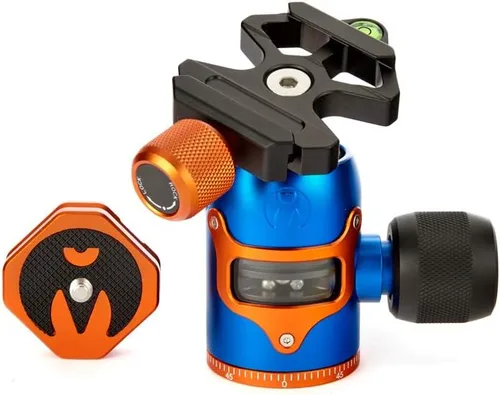 Vista 2 de 3 Legged Thing AirHed Vu - Cabezal de bola de trípode, base de panorámica de 360 grados, cabezal de bola compatible con Arca-Swiss adecuado para Azul