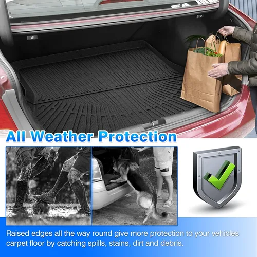 Vista 7 de Civic Cargo Liner - Alfombrilla para maletero para Honda Civic 2006-2011, alfombrilla de carga para todo tipo de clima para accesorios cívicos