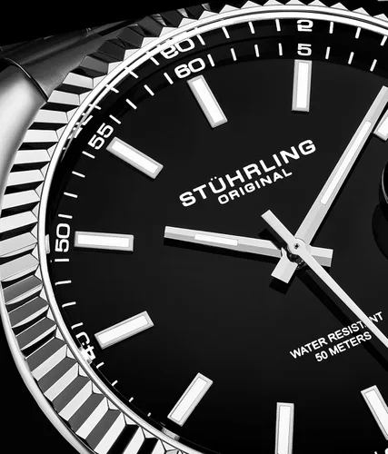 Vista 3 de Stuhrling Original Symphony Regent Coronet Reloj de pulsera de acero inoxidable para hombre