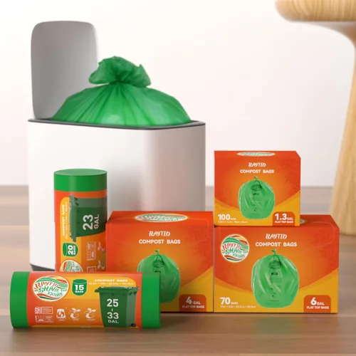 Vista 6 de Bolsas de compost 1.3 galones, 100 unidades, bolsas de basura pequeñas compostables para cubo de compost de cocina en encimera 0.75, 1, 1.2, 1.3