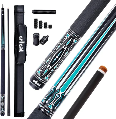 Vista 13 de CRICAL CXD Series Carbon Fiber Pool Cue, Low Deflection 12.5mm tip, Pro Taper shaft, precise control, easy stroke feel for adults