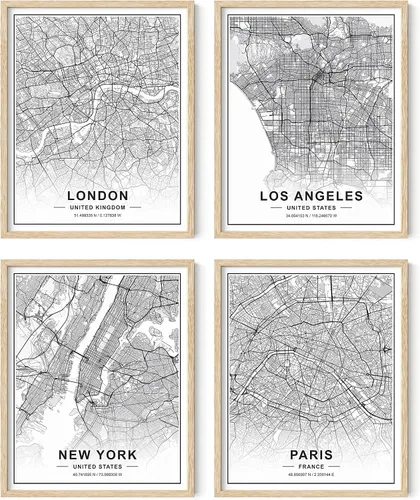 Vista 20 de HAUS AND HUES Arte de pared de rascacielos de la ciudad de Nueva York, juego de 6 carteles de horizonte de Nueva York, decoración moderna de pared