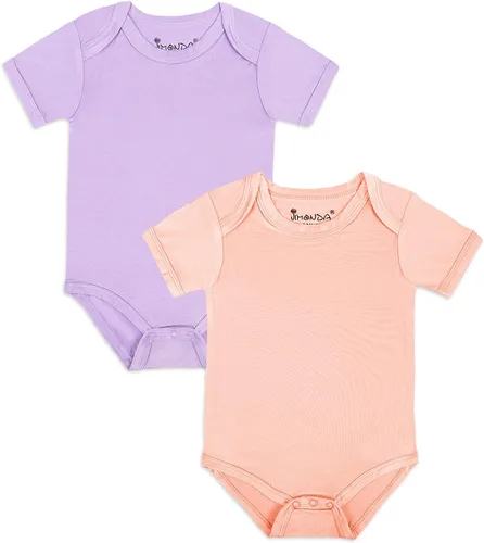 Vista 8 de Jimonda Body de rayón de bambú de manga corta para bebés, niños y niñas, trajes suaves para recién nacidos