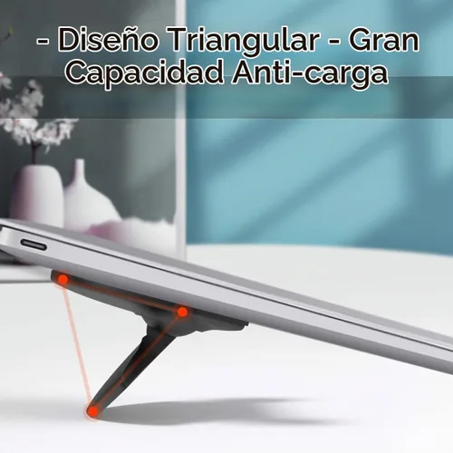 Vista 2 de Soporte invisible portátil para laptop, elevador plegable para portátiles