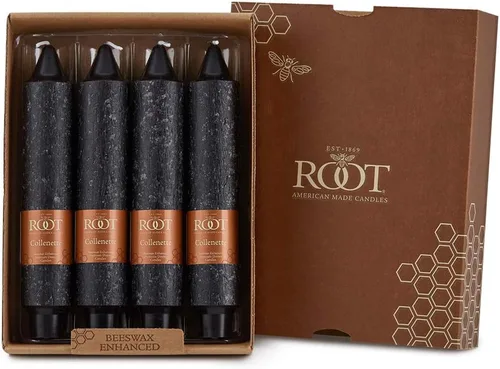 Vista 15 de Root Candles Arista Timberline - Velas para cena de 12 pulgadas, sin aroma, 12 unidades, color negro