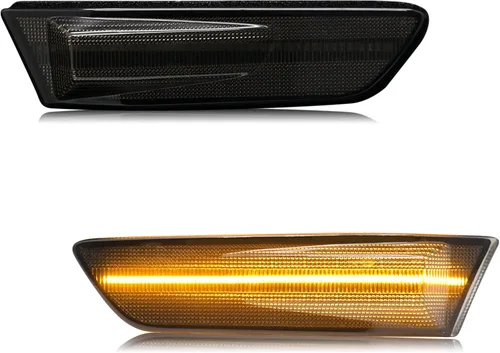 Vista 9 de Luz LED Blanca de Marcador Lateral del Parachoques Delantero Compatible con G35 Coupe 2003-2007 /Skyline V35 Coupe 2002-2007, Reemplaza