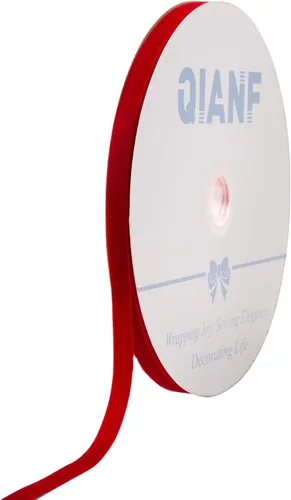 Vista 67 de QIANF Cinta de terciopelo, carrete de 1 1/2 pulgadas por 25 yardas (rojo)