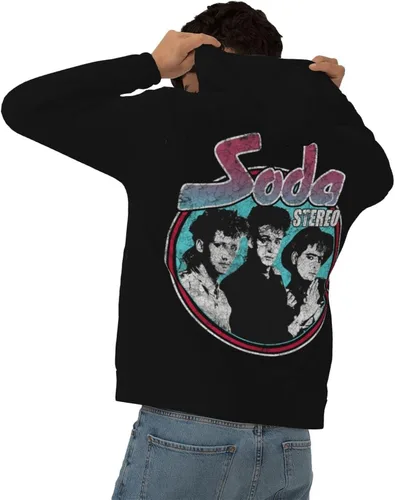 Vista 5 de Taijlao Soda Stereo Hoodie Casual Sweatshirt 3d Printed Pullover Outerwear With Pockets For Men'S
