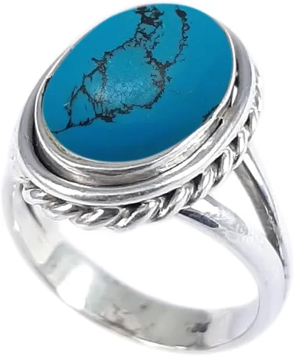 Vista 26 de Anillo fino de plata esterlina 925 para mujer, hecho a mano, joyería de piedras preciosas, anillo de moda (1379)