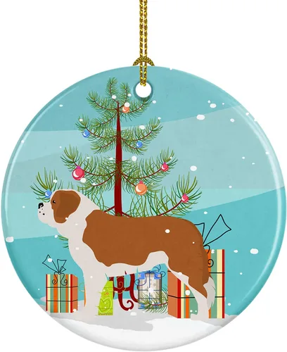 Vista 24 de Caroline's Treasures Cavalier King Charles Spaniel - Adorno de cerámica para árbol de Navidad, decoración colgante para el hogar, Navidad, fiestas