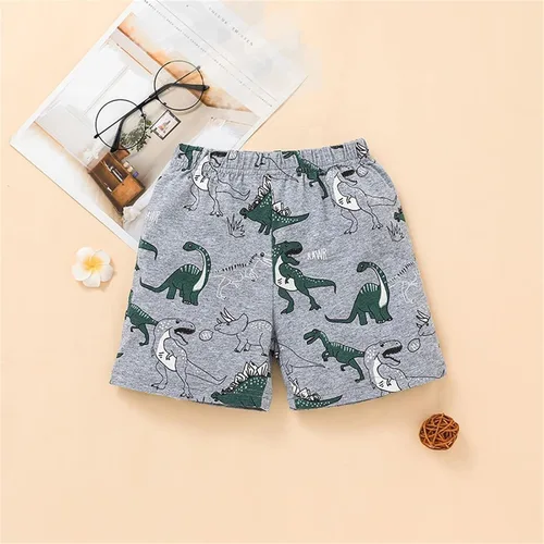 Vista 4 de TBUIALL Conjunto de ropa de dinosaurio para niños pequeños, ropa de manga corta, talla 6