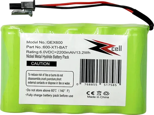 Vista 3 de ZZcell® Reemplazo de batería para GE Interlogix Simon Xti, XTi-5 Sistema de Seguridad de Alarma 600-XTI-BAT Panel de Control Inalámbrico 6V 2200mAh