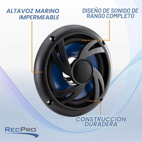 Vista 3 de RecPro RV - Altavoz exterior resistente al agua de 6 pulgadas