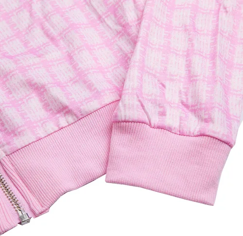 Vista 3 de THALI - Conjunto casual de 2 piezas a cuadros para mujer chaqueta de manga larga pantalones largos a cuadros trajes a rayas Multi