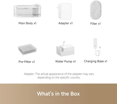 Vista 7 de MOVA WF10 Pro - Fuente de agua para mascotas, fuente de agua para gatos con bomba silenciosa y 3 modos de flujo de agua, dispensador de agua