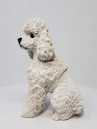 Vista 2 de Conversation Concepts Figura de caniche blanco