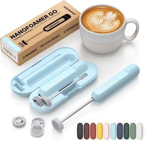 Vista 10 de Subminimal NanoFoamer GO Espumador de leche portátil recargable, terracota