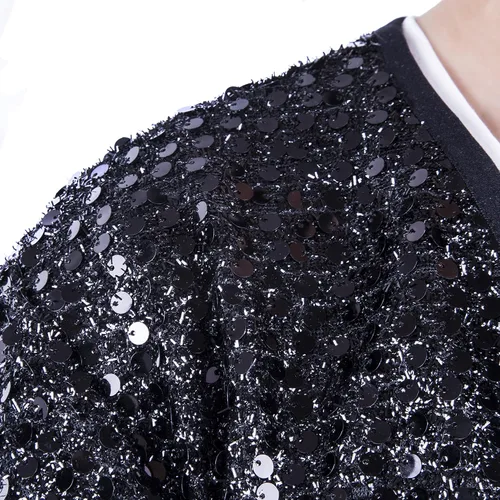 Vista 4 de Estilo de Michael Jackson Billie Jean Disfraz de chaqueta brillante para niñoadulto