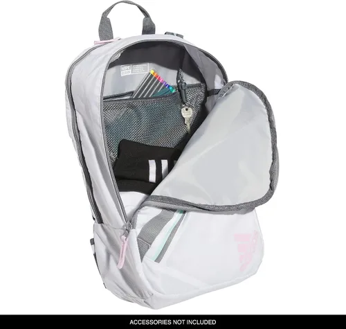 Vista 2 de adidas Mochila Prime Sling unisex para adultos, BlancoGrisOrquídea Fusión Púrpura, Prime Sling - Mochila cruzada de una sola correa