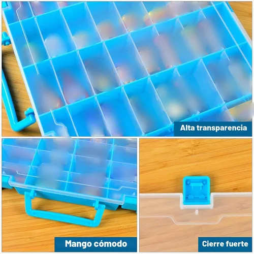 Vista 5 de FULLCASE Funda compatible con 5 Surprise for Mini Brands Toys Series 1-4, almacenamiento de cápsulas misteriosas, para colección Mini Mart Azul