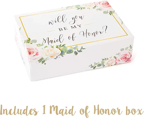 Vista 2 de Juego de 6 cajas de regalo para dama de honor