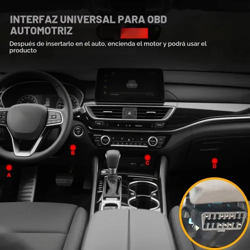 Vista 6 de Escáner OBD2 para Automóvil Herramienta de Diagnóstico, Lector Profesional de Códigos de Falla del Motor Auto OBD II con Reinicio, Probador