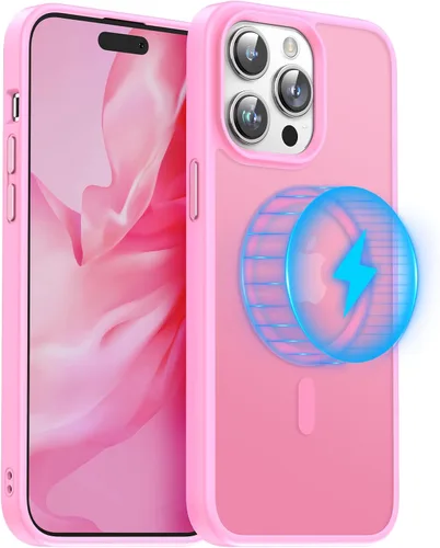 Vista 8 de Meifigno Magic Mag Series - Funda para iPhone 14 ProMax, [protección de grado militar y compatible con MagSafe], parte trasera mate translúcida