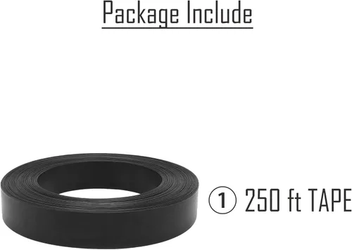 Vista 2 de Cinta de privacidad con bloqueo de visión negra para valla de eslabones de cadena 246.1 ft/250 pies rollo resistente a los rayos UV