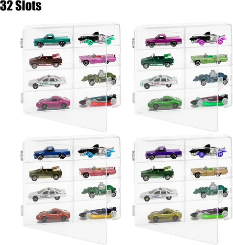 Vista 2 de Vitrina acrílica para autos de juguete y autos de caja de cerillas - 32 ranuras (extra grande)