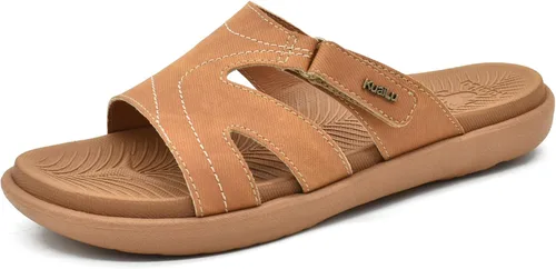Vista 8 de KuaiLu Sandalias de mujer caqui talla 10