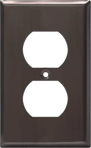 Vista 27 de ENERLITES Placa de pared de metal para receptáculo dúplex, acero inoxidable, tapa de tomacorriente, resistente a la corrosión, tamaño estándar