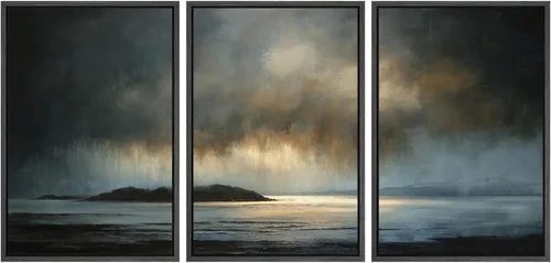 Vista 65 de SIGNWIN Lienzo enmarcado para pared, juego de arte con olas del océano, playa, orilla, paisaje marino, naturaleza, vida silvestre, ilustraciones