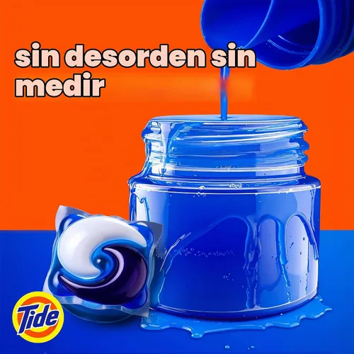 Vista 4 de Tide PODS cápsulas de detergente para lavandería, removedor de manchas 3 en 1, combatiente de olores, protector de color, 112 unidades, compatible