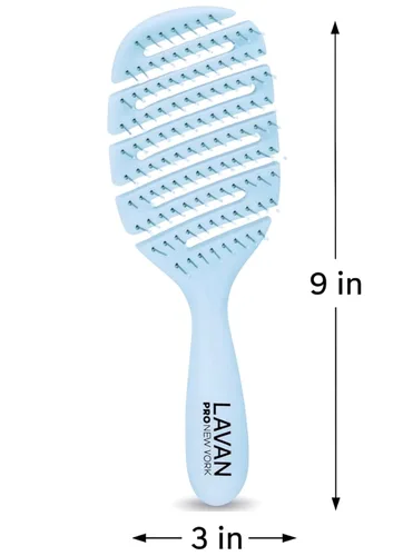 Vista 6 de Cepillo desenredante Flex para el cabello (azul bebé)
