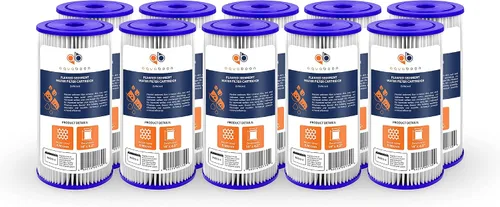 Vista 11 de Aquaboon Filtro de agua de sedimento plisado de 5 micrones, cartucho de 10 x 4.5 pulgadas, repuesto para filtro de agua para toda la casa, cartuchos