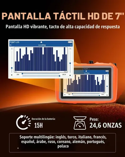 Vista 5 de Detector de fugas de pared de 1.6 pies de profundidad para uso doméstico en interiores - PQWT L30