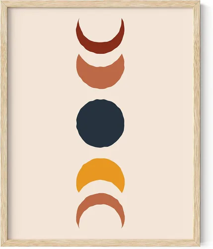 Vista 16 de HAUS AND HUES Arte de pared moderno de mediados de siglo, póster bohemio de sol, impresión moderna de mediados de siglo, cuadros boho para pared