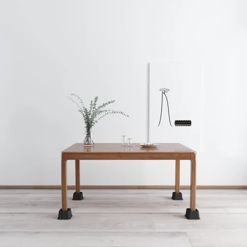 Vista 4 de Elevadores de cama resistentes de 2 pulgadas, elevadores de muebles para marco de cama, sofá, escritorio, silla, elevan hasta 1500 libras, juego