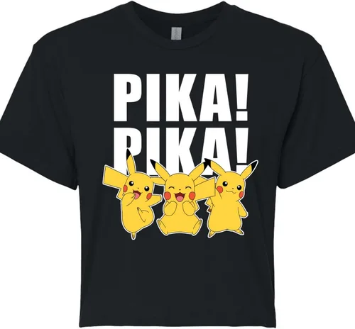 Vista 3 de HYBRID APPAREL - Pokémon - Pika! Pika! - Camiseta corta de mezcla de algodón para jóvenes