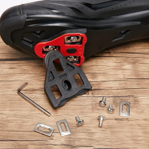 Vista 5 de Tacos de bicicleta compatibles con Peloton Look ARC Delta – Juego de tacos de bicicleta de interior y bicicleta de carretera – Totalmente compatible
