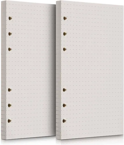 Vista 9 de Papel de recambio A6, 320 páginas A6, hojas sueltas, 6 agujeros, repuestos para cuaderno de 6 anillas rellenables, planificador, diario, pintura