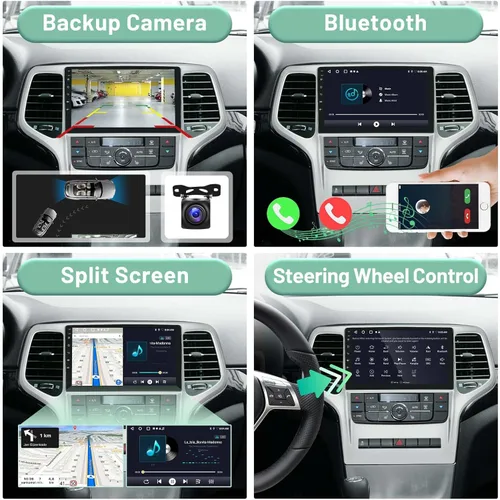 Vista 6 de [2G+32G] Radio de coche Android para Jeep Grand Cherokee 2008 2009 2010 2011 2012 2013, pantalla táctil de 9 pulgadas, estéreo de juego