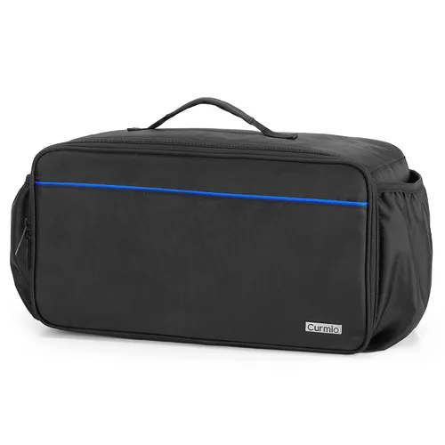 Vista 7 de CURMIO Game Disc Storage Bag Holds Up to 24 Discs, Game Disk Travel Case Compatible for PS5PS4PS4 ProPS3Xbox OneXbox 360Xbox Series XS, Blue