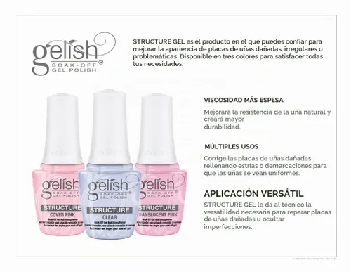 Vista 5 de Gelish Gel de estructura con brocha, esencial de gel de larga duración