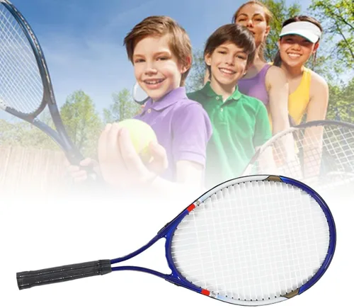 Vista 4 de Raqueta de tenis de aleación de aluminio de 27 pulgadas para adultos, adolescentes, jugadores intermedios principiantes, con bolsa de raqueta