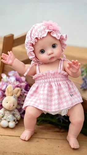 Vista 8 de iCradle Preciosa muñeca de bebé Reborn de 20 pulgadas, 19.7 in, de silicona suave, con ojos cerrados, muñeca recién nacida, regalo para mayores de 3