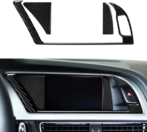 Vista 12 de Adhesivos para panel de CD de aire acondicionado para Audi A4 A5 S4 S5 RS4 RS5 Q5 accesorios de fibra de carbono interior pegatinas, estilo B