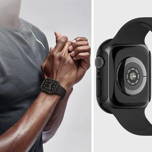 Vista 6 de Recoppa - Funda compatible con Apple Watch de 1 39⁄64 pulgadas (41 mm) Series 7 8 9, funda protectora de policarbonato duro ultradelgada a prueba