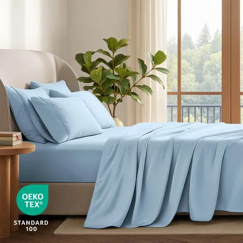 Vista 54 de Bare Home Sheet Set 1800 Ultra-Soft with 2 Pillowcases (Twin XL, Dark Blue)